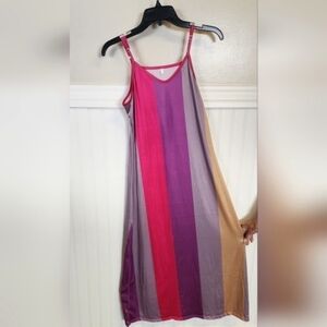 Spaghetti Strap Stripe Women's Maxi Sundress Small - New Without Tags